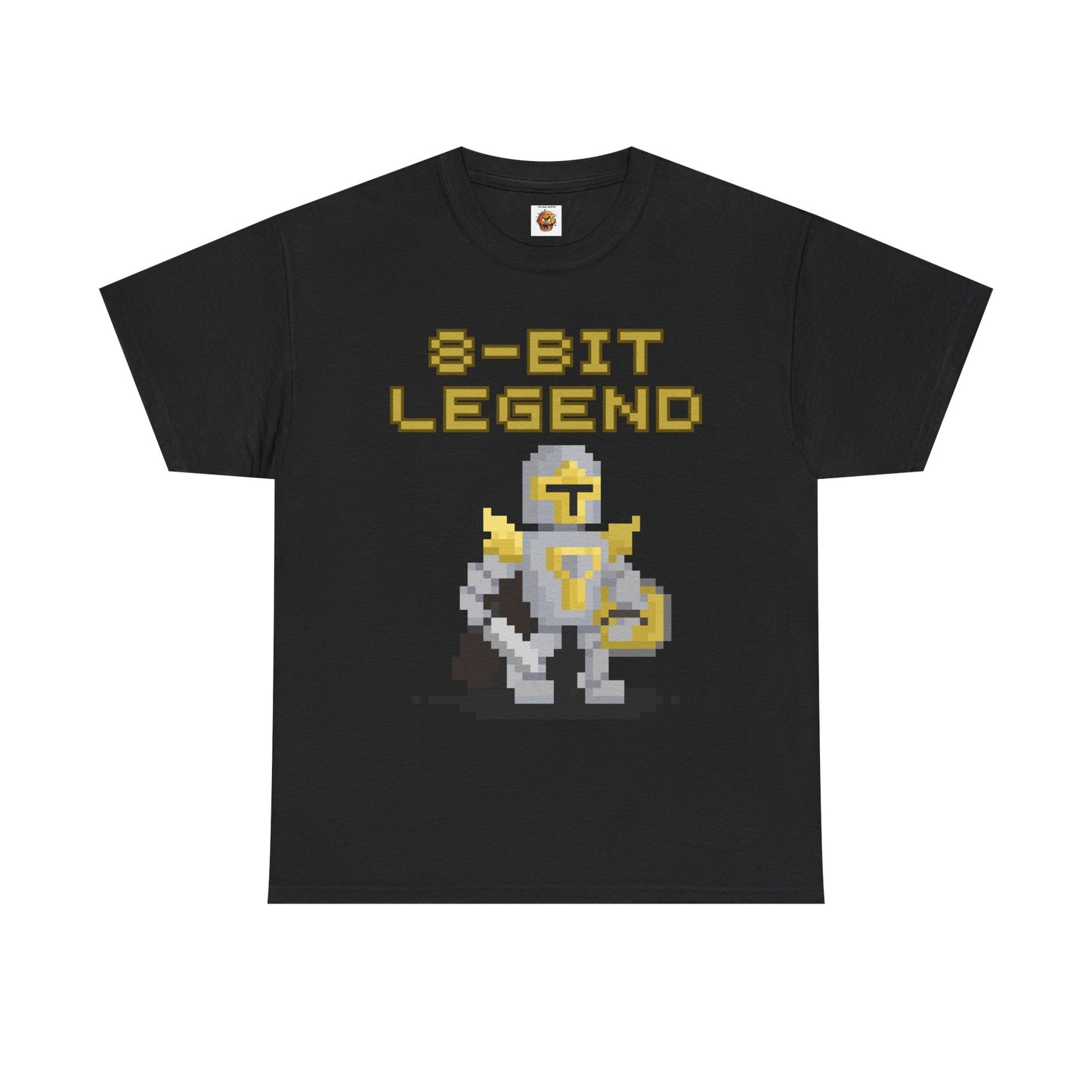 8-Bit Legend Unisex Heavy Cotton Tee Shirt - Retro Gamer T-Shirt, Knight And Sword, Gaming, Nerd, Geek