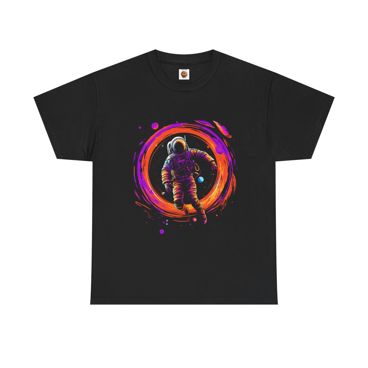 Cosmic Astronaut Space Vortex Unisex Heavy Cotton Tee - Vector Art T-Shirt, Science, Tech, Sci-Fi, Geek, Nerd