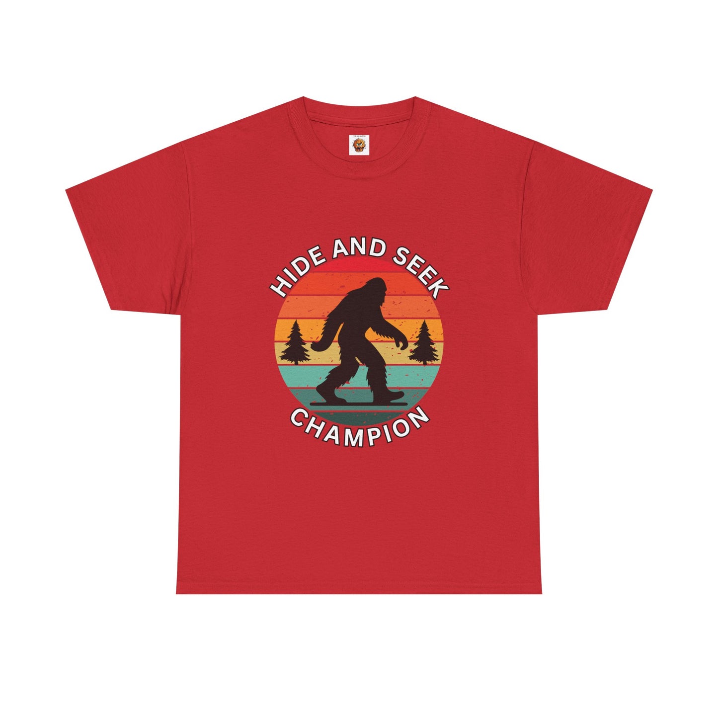 Funny Bigfoot Sasquatch Hide and Seek Champion Tee, Fun Graphic T-Shirt for Nature Lovers, Gift for Outdoorsy Friends, Unisex Casual Top, Adventure Apparel, Cryptid, Geek, Nerd