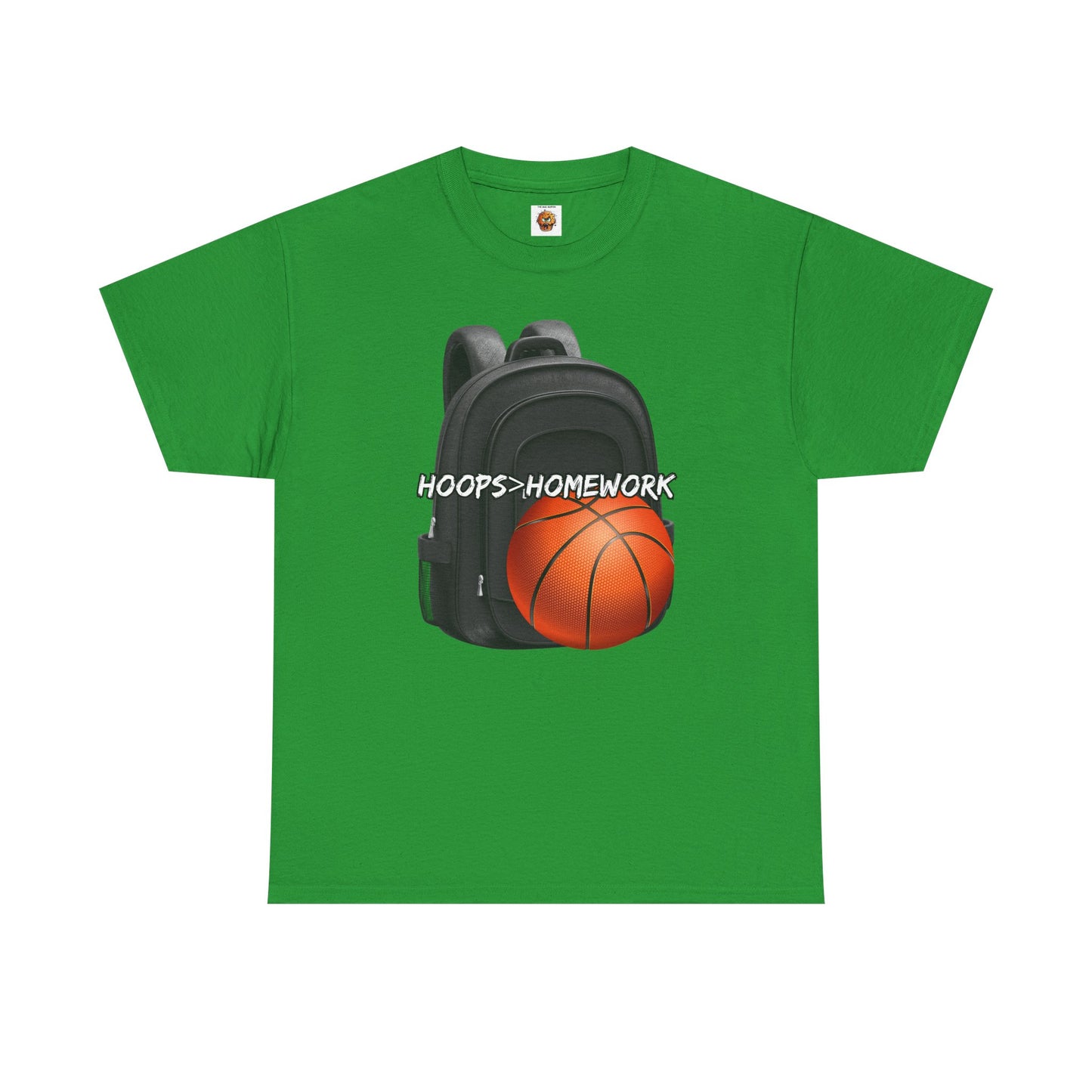 Basketball Tee: Hoops Over Homework, Unisex Cotton Shirt for Sports Lovers, Perfect for Students, Birthday Gift, Game Day Wear