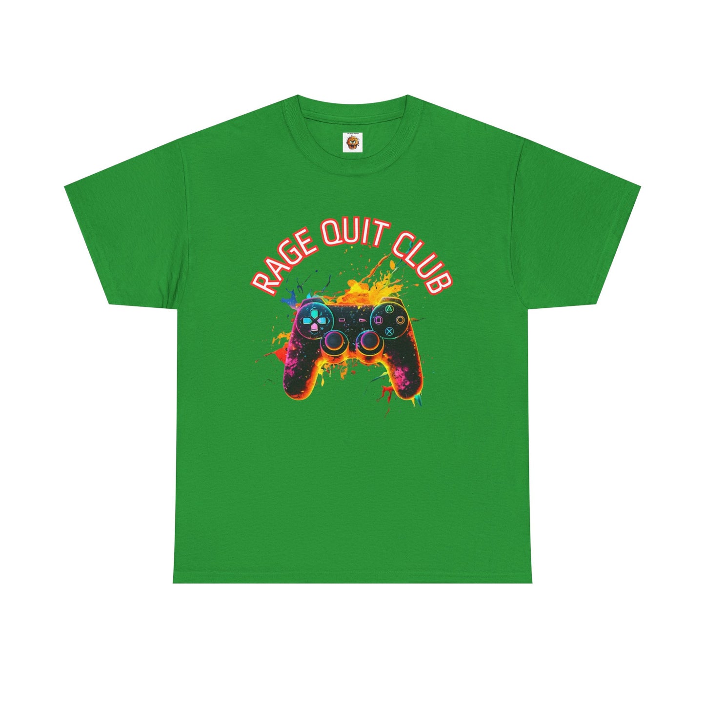 Rage Quit Club Video Game Controller Unisex Heavy Cotton Tee Shirt T-Shirt - Fun Gamer Apparel, Gaming, Geek, Nerd