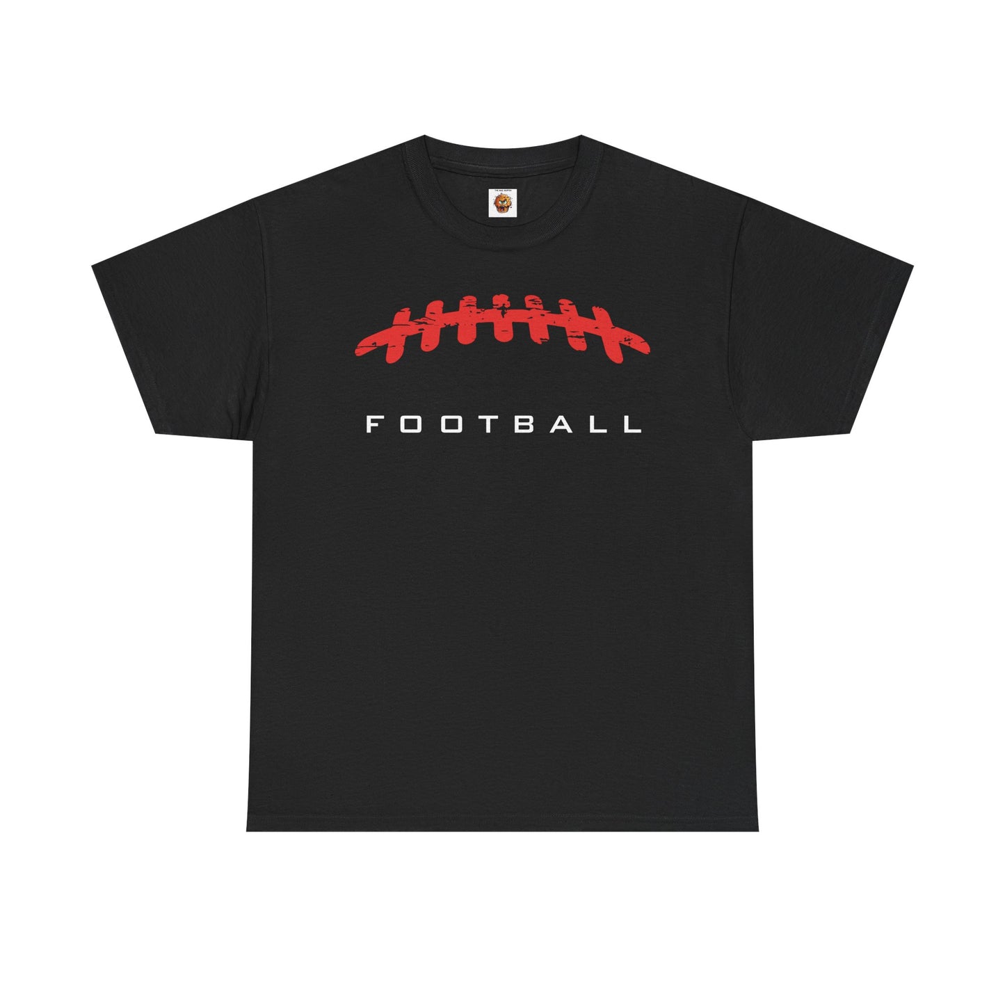 American Football Laces Unisex Heavy Cotton Tee, Perfect for Game Day, Sports Fans, Casual Wear, Gifts for Him, Birthdays, Tailgating