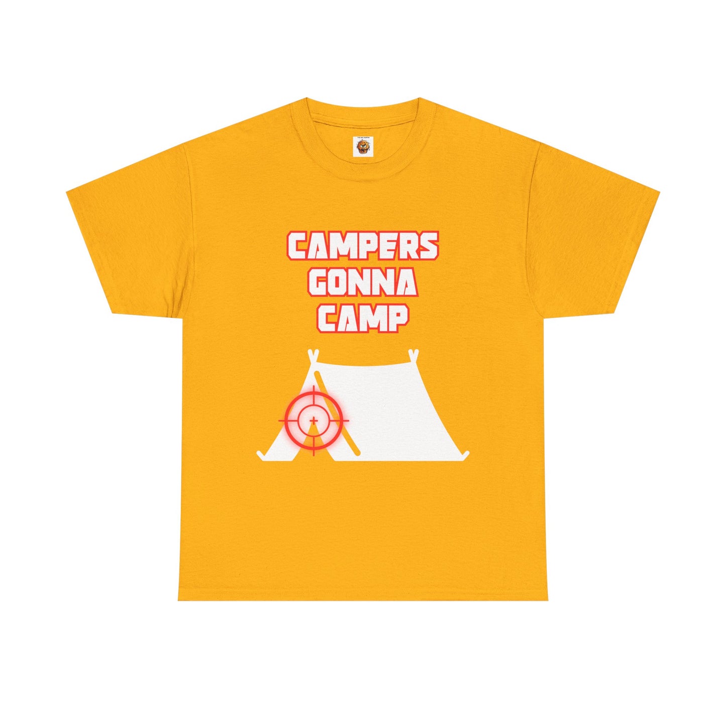 Campers Gonna Camp Unisex Heavy Cotton Tee Shirt T-Shirt - Perfect Gift for Gamers, Gaming, Video Game Lovers, Geek, Nerd