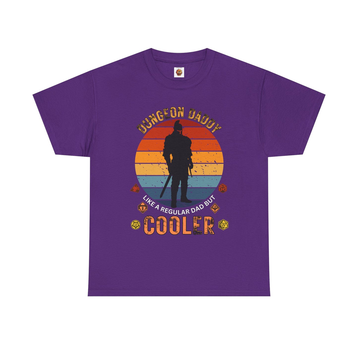 Dungeon Daddy Dungeons and Dragons DND Unisex Heavy Cotton Tee Shirt T-Shirt - Perfect for Dads, RPG, TTRPG, Roleplaying, Geek, Nerd