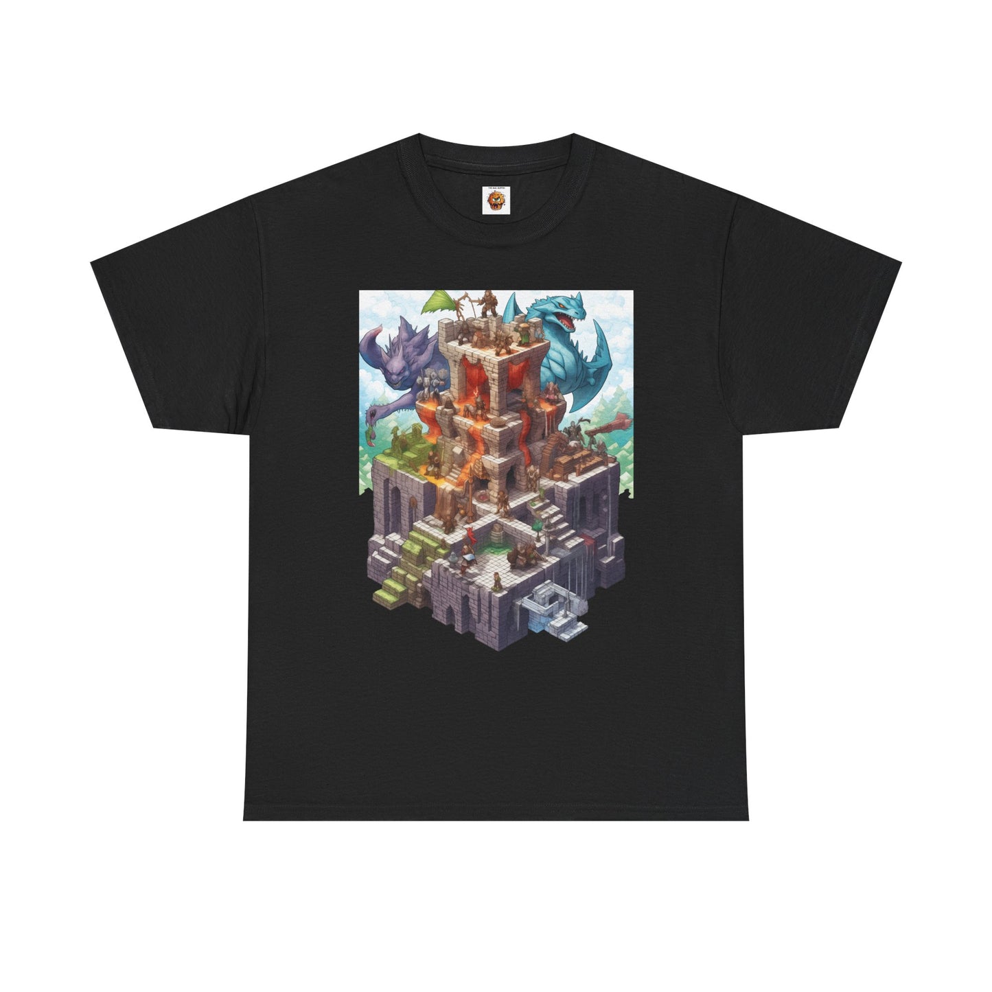 Dungeons and Isometric Dragons Fantasy Adventure Unisex Heavy Cotton Tee, Video Game Shirt, Graphic Tee, Gamer Gift, Casual Wear, Unique T-Shirt, DND, RPG, TTRPG, Geek, Nerd