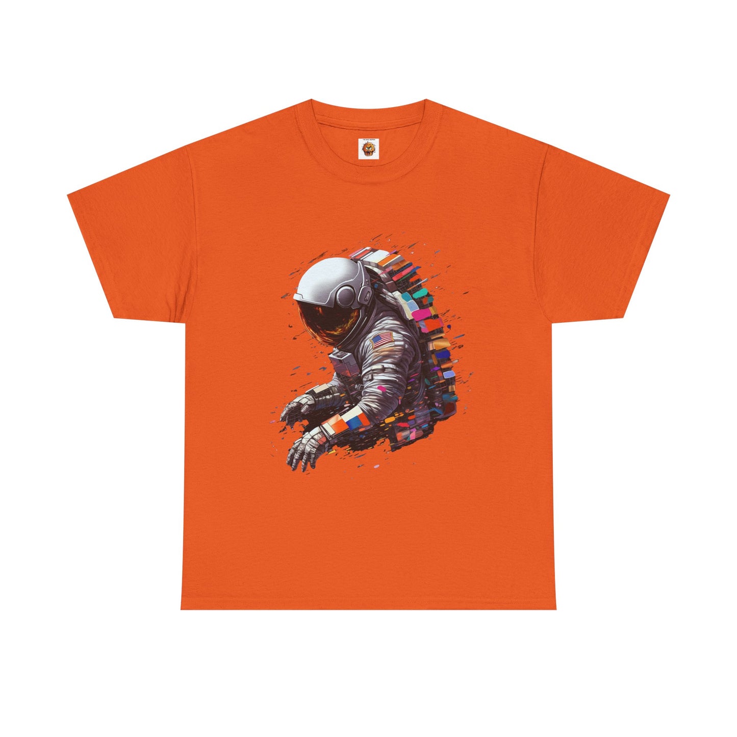 U.S. Astronaut Cosmic Explorer Unisex Heavy Cotton Tee Shirt - Space-Themed Graphic T-Shirt, Geek, Nerd