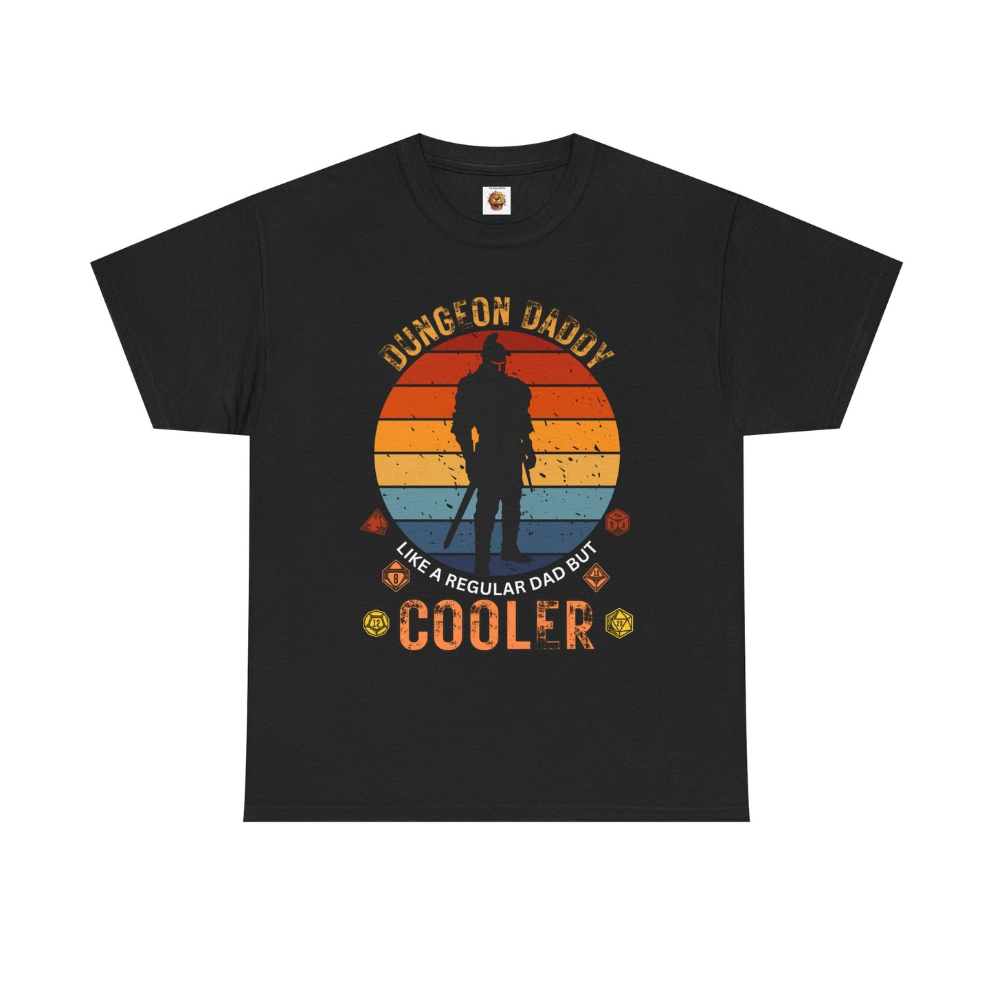 Dungeon Daddy Dungeons and Dragons DND Unisex Heavy Cotton Tee Shirt T-Shirt - Perfect for Dads, RPG, TTRPG, Roleplaying, Geek, Nerd