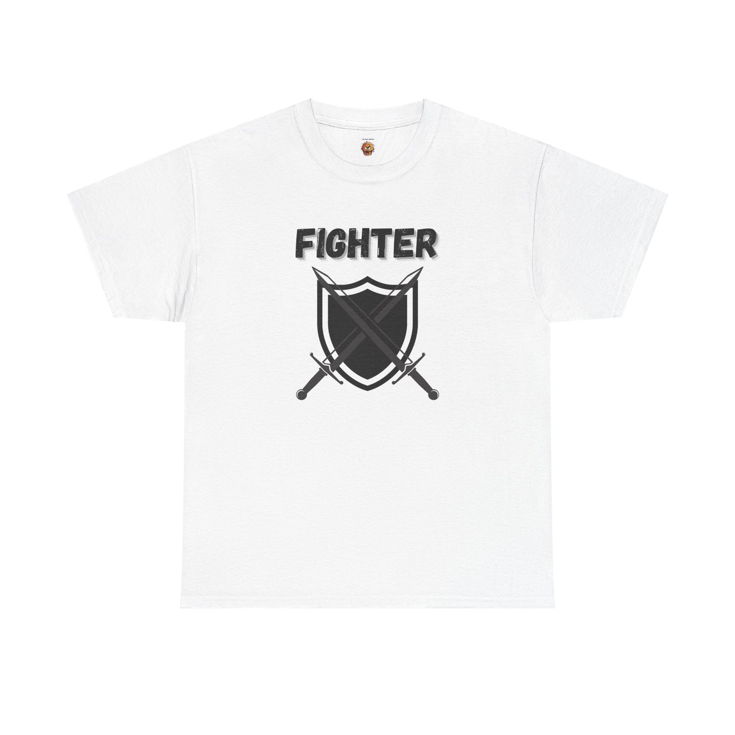 Fighter Icon Symbol Dungeons and Dragons DND Unisex Heavy Cotton Tee Shirt T-Shirt - RPG, TTRPG, Roleplaying, Geek, Nerd