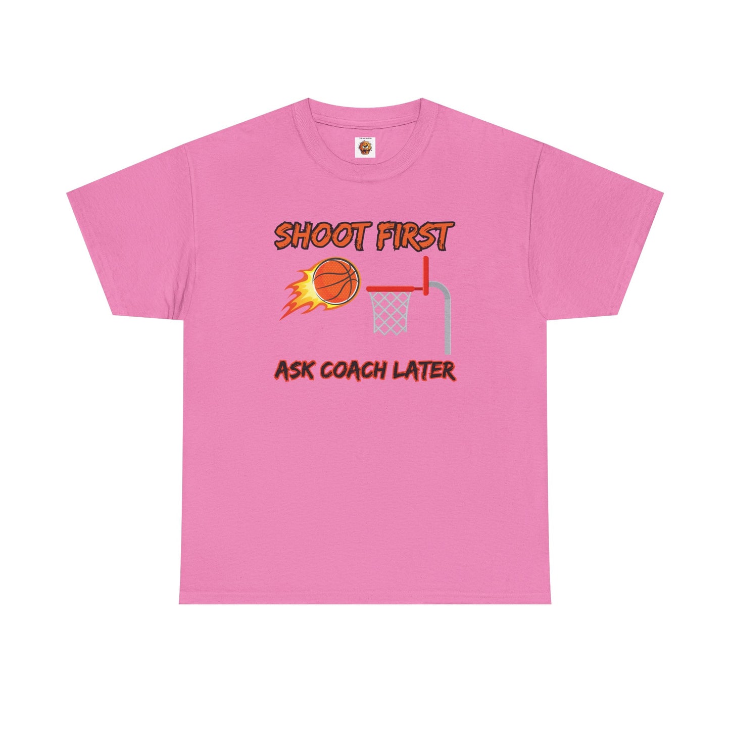 'Shoot First Ask Coach Later' Shirt Basketball Motivational T-Shirt - Unisex Athletic Tee,, Sportswear, Gift for Players