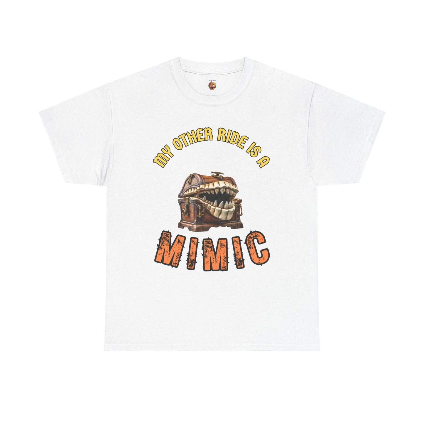 "My Other Ride is a Mimic" Fantasy Dungeons and Dragons DND Unisex Heavy Cotton Tee Shirt - RPG, TTRPG, Roleplaying, Geek, Nerd