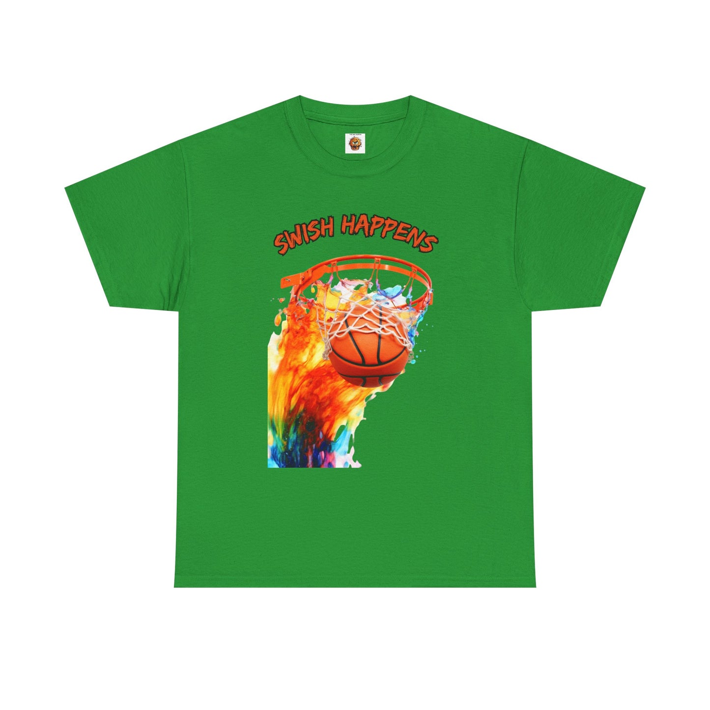 Nothing But Net Colorful Basketball Tee - 'Swish Happens' Unisex Shirt, Sportswear, Gift for Athletes, Casual Outfit, Game Day Apparel, Hoops