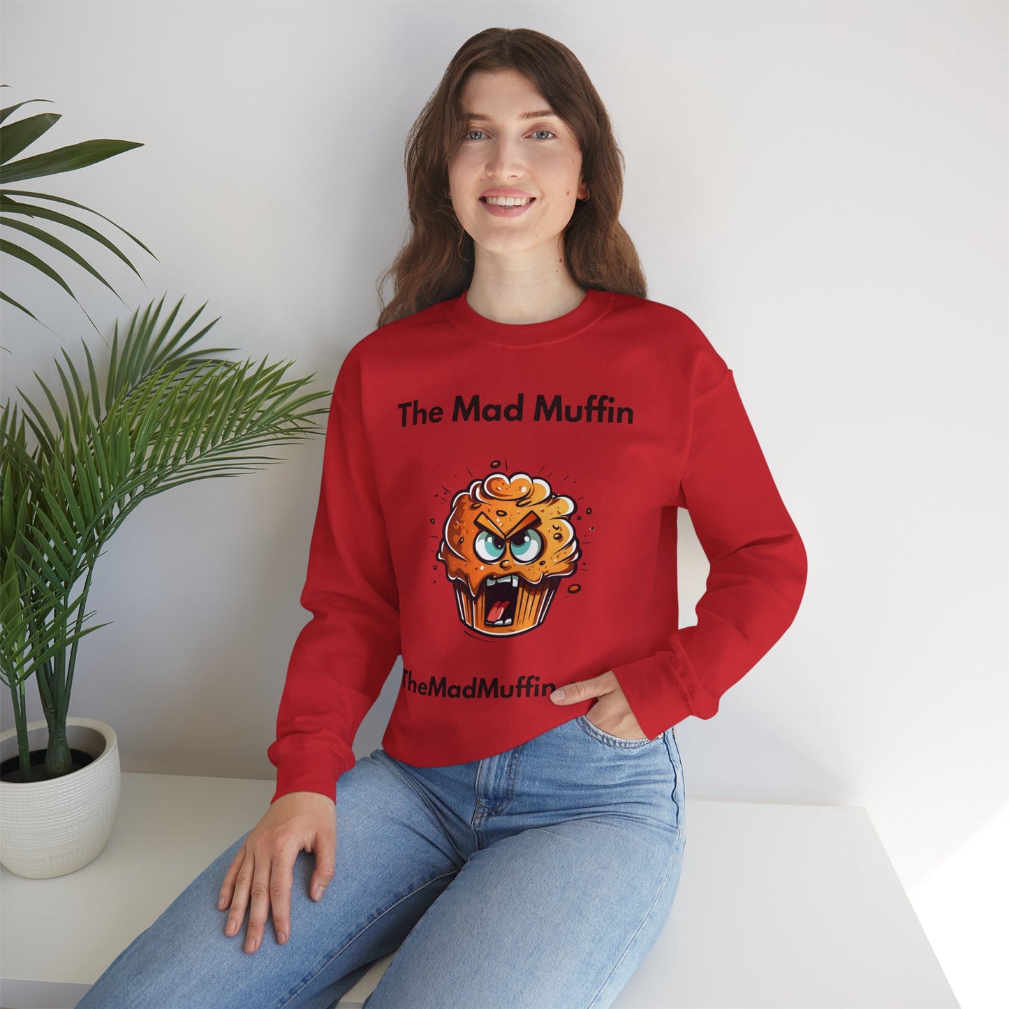 Funny Mad Muffin Unisex Sweatshirt | Unique Gift for Food Lovers