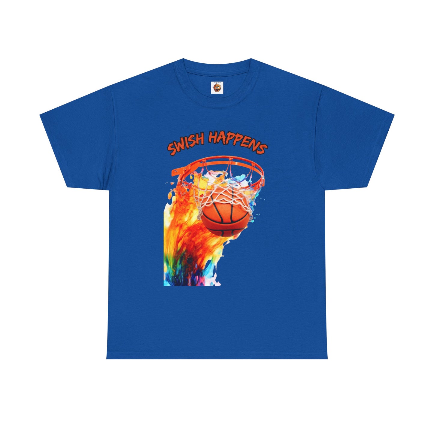 Nothing But Net Colorful Basketball Tee - 'Swish Happens' Unisex Shirt, Sportswear, Gift for Athletes, Casual Outfit, Game Day Apparel, Hoops