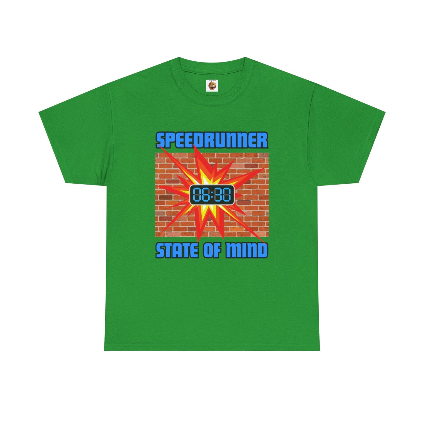 Speedrunner State of Mind Blasting Through Walls Unisex Heavy Cotton Tee - Perfect Gift for Gamers, Gaming, Video Game, Geek, Nerd