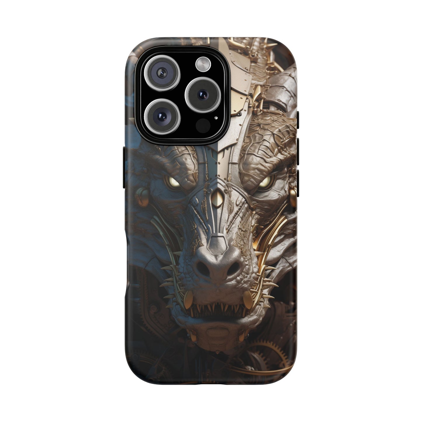 Hyper Realistic 3D Design Clockwork Dragon Phone Case - For Fantasy Lovers, D&D, RPG, TTRPG, Geek, Nerd