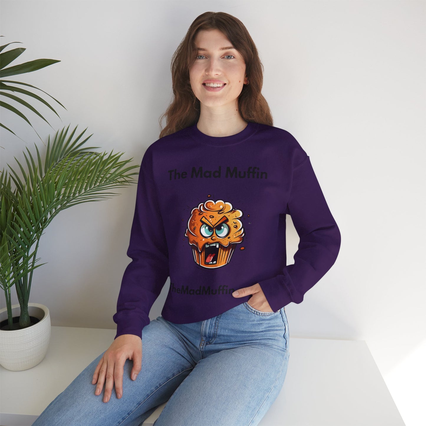 Funny Mad Muffin Unisex Sweatshirt | Unique Gift for Food Lovers