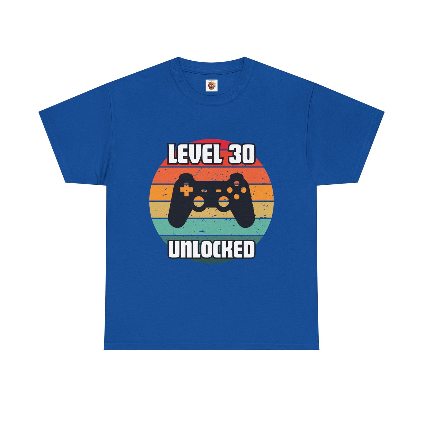 Gaming Level 30 Unlocked Tee - Unisex Heavy Cotton T-Shirt, Video Game, Gamer, Happy Birthday Shirt, Geek, Nerd, Retro