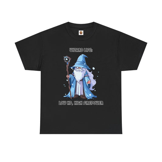 Wizard Life Dungeons and Dragons DND Unisex Heavy Cotton Tee Shirt T-Shirt - RPG, TTRPG, Roleplaying, Geek, Nerd