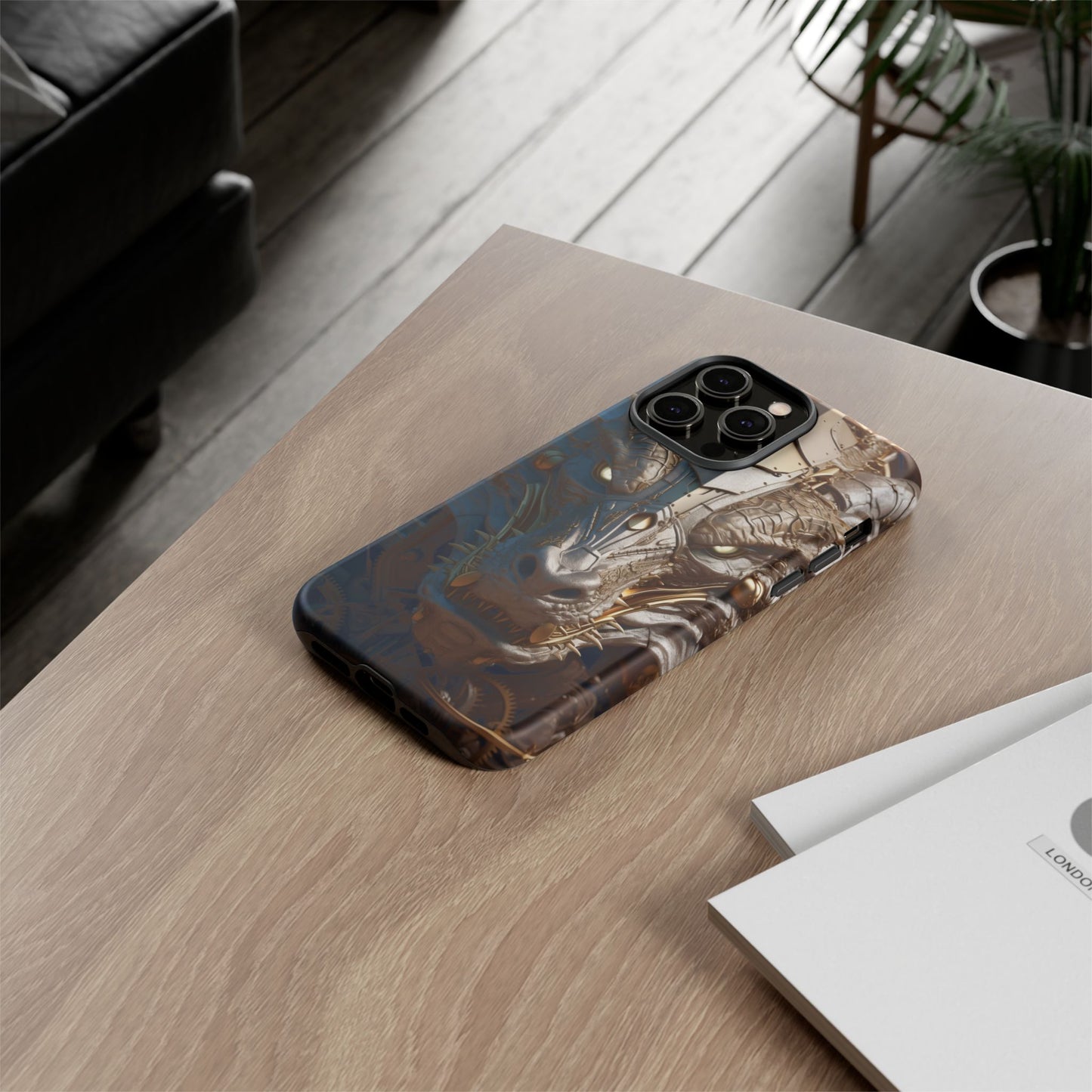Hyper Realistic 3D Design Clockwork Dragon Phone Case - For Fantasy Lovers, D&D, RPG, TTRPG, Geek, Nerd
