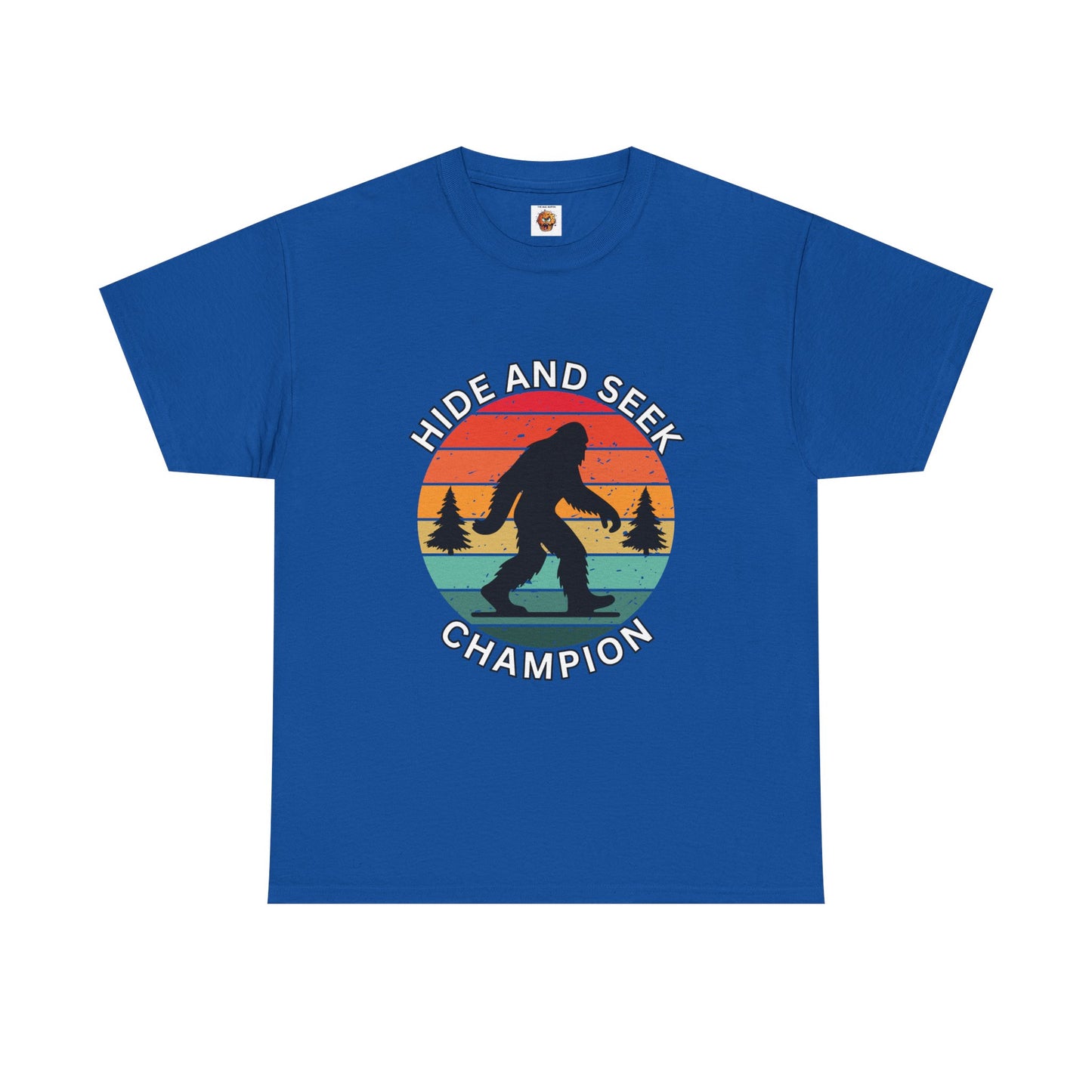 Funny Bigfoot Sasquatch Hide and Seek Champion Tee, Fun Graphic T-Shirt for Nature Lovers, Gift for Outdoorsy Friends, Unisex Casual Top, Adventure Apparel, Cryptid, Geek, Nerd