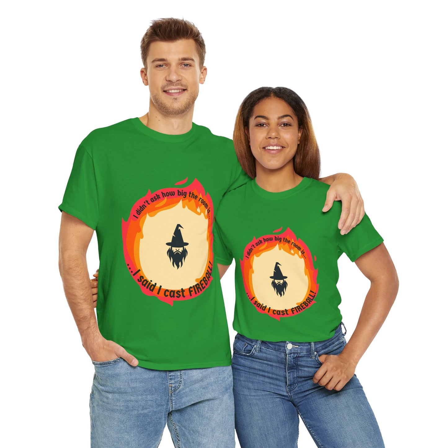 Dungeons and Dragons Unisex Heavy Cotton Tee - "I Said I Cast Fireball" Funny Wizard T-Shirt, DND, RPG, TTRPG, Geek Nerd