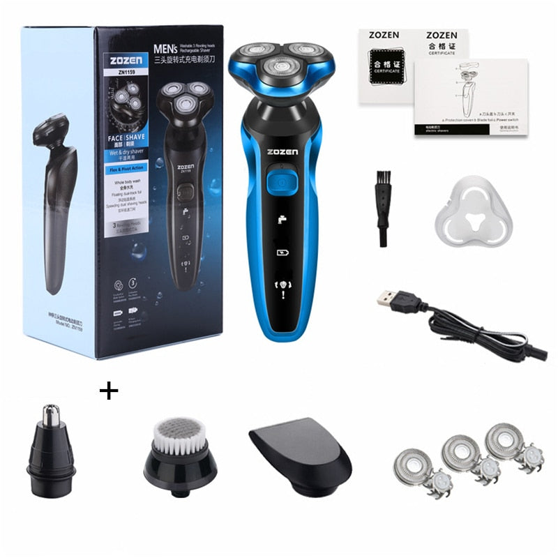 Water Proof Electric Rechargeable Razor Shaver for Men