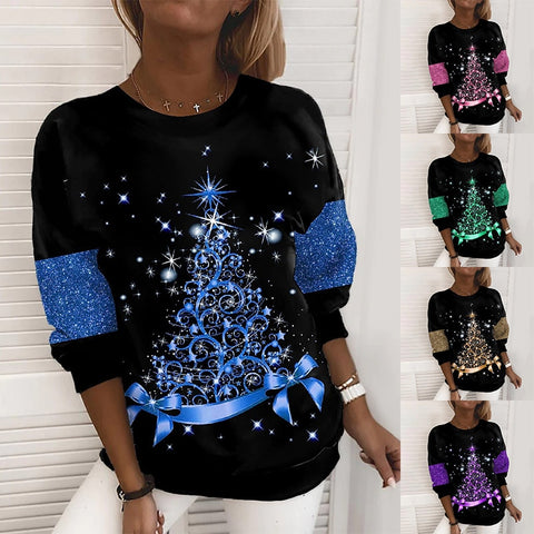 Sparkling Christmas Tree Women's Sweater